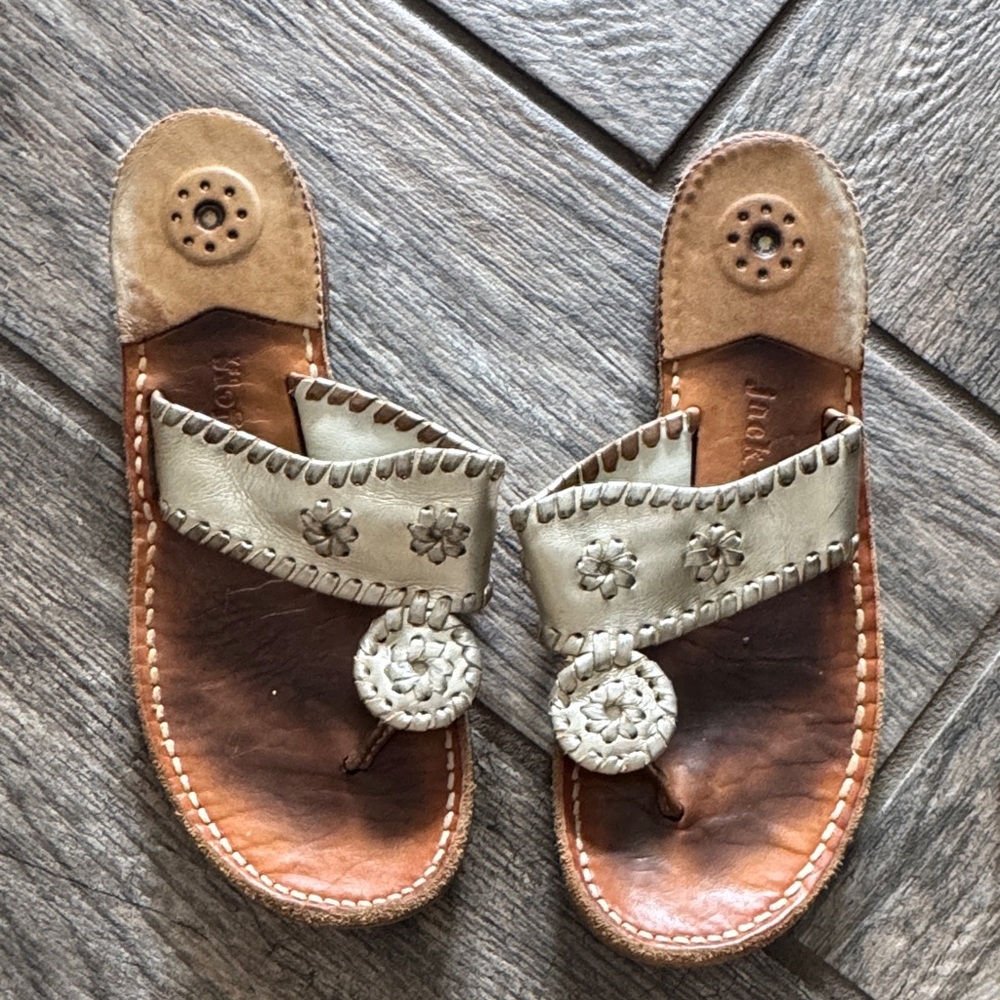 Jack Rogers Brown and Tan Sandals